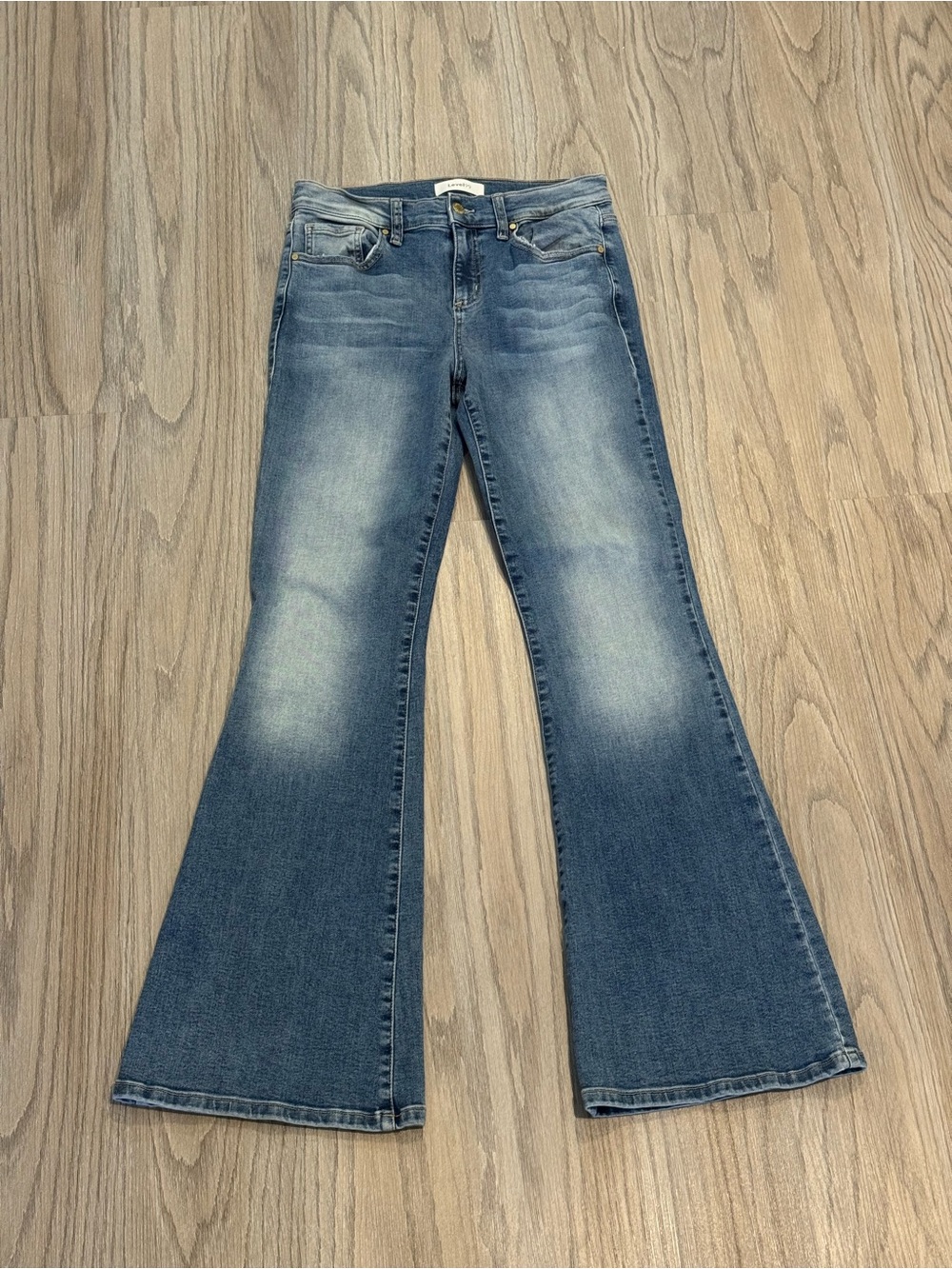 Level 99 Flare Jeans Women’s 28 Blue Stretch Bell Bottom Denim